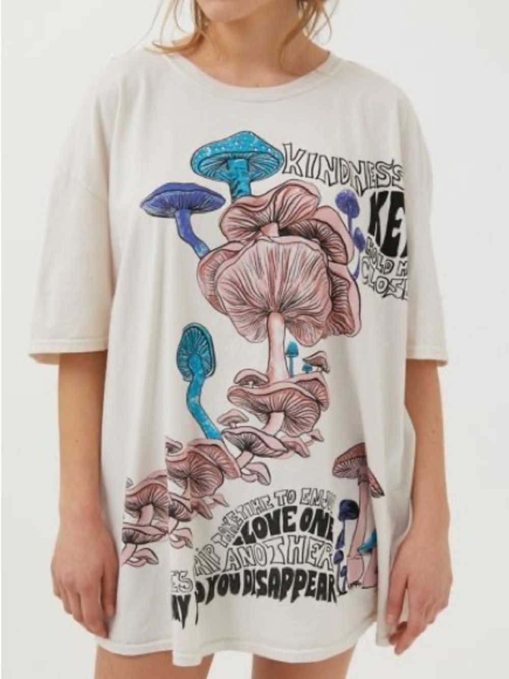 Project Social x UO Graphic Mushroom Tee Dress
